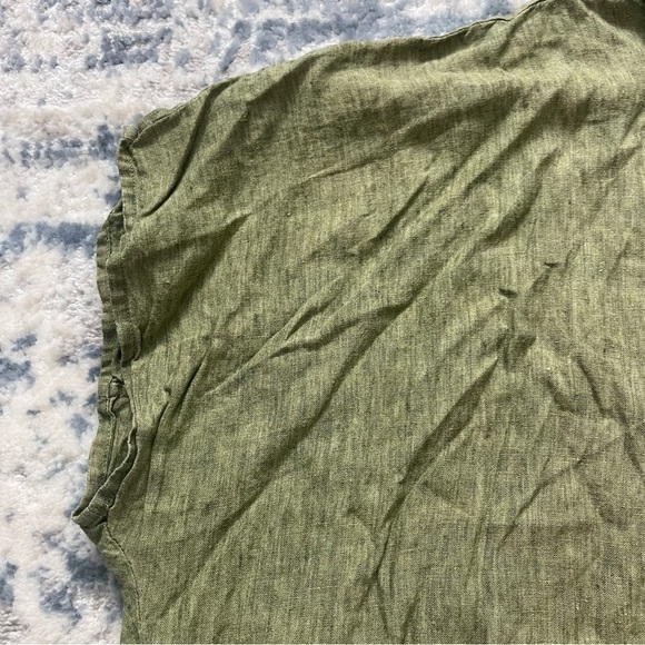 Eileen Fisher Washed Organic Linen Delave Button Down Boxy Blouse Shirt Plus 3X - Picture 8 of 10